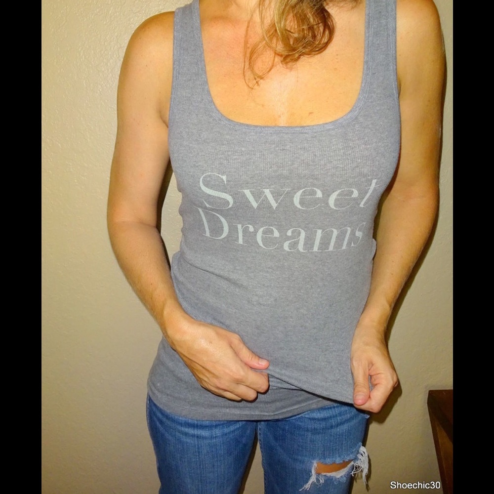 Old Navy Sweet Dreams gray Tami ribbed tank top